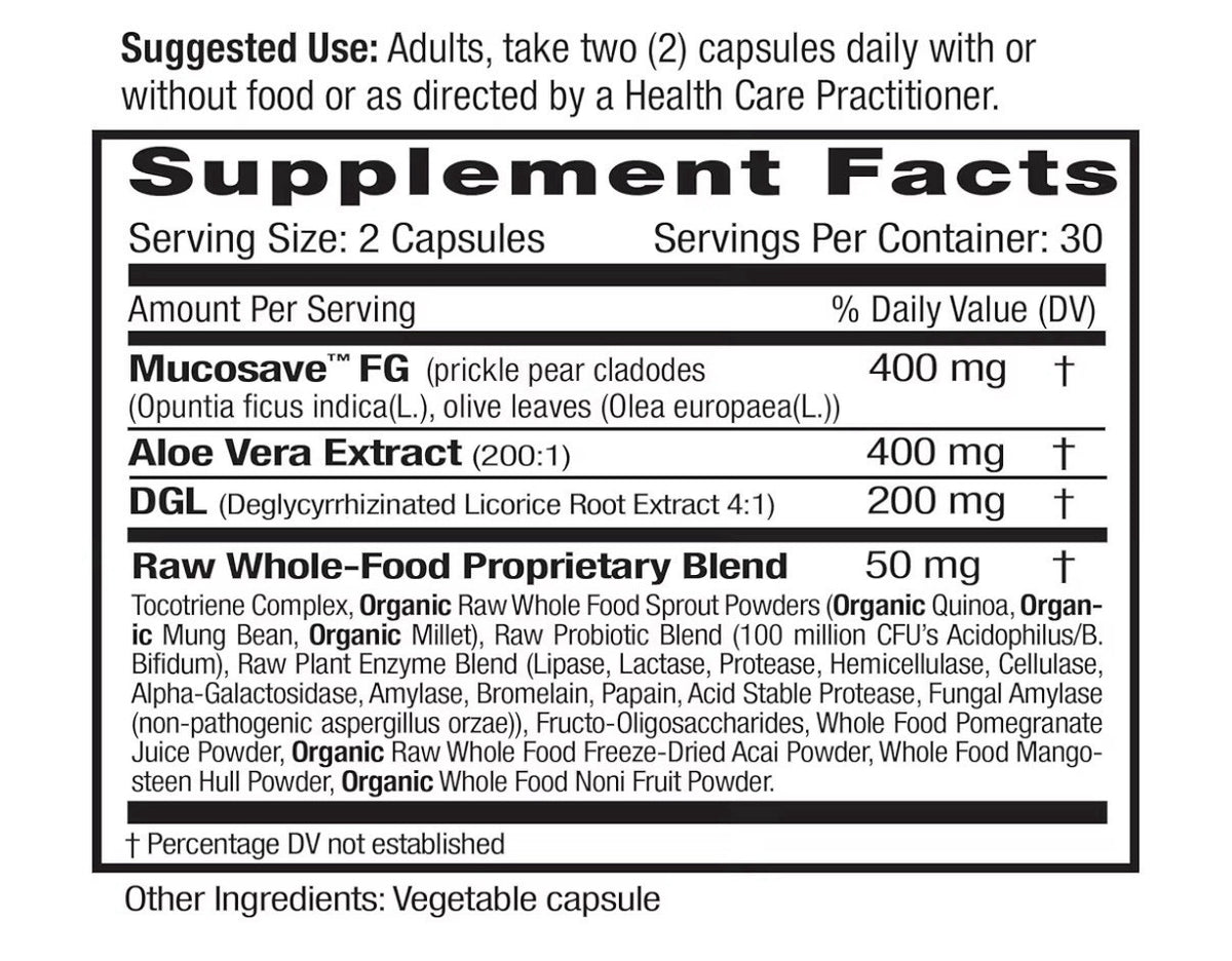 EMERALD LABS Reflux Health Indigestion Heartburn Acid Relief Digestive 60capsule