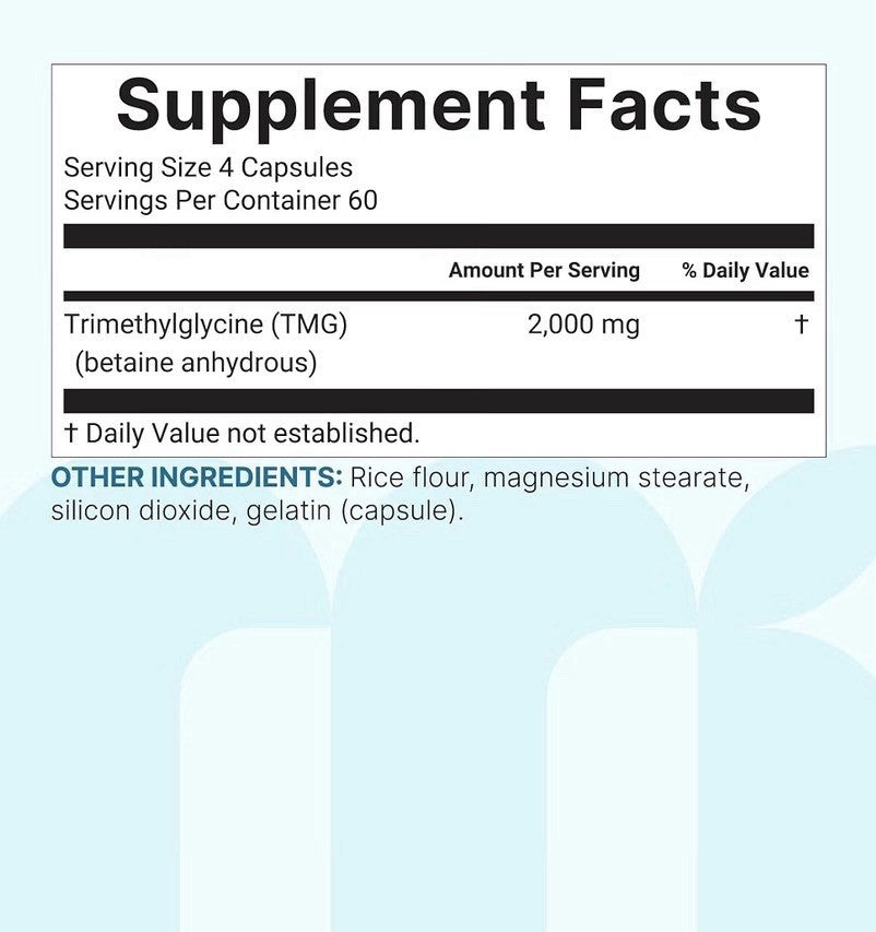 Micro Ingredients TMG Trimethylglycine 2000mg Per Serving 240 Capsules
