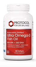 PROTOCOL FOR LIFE BALANCE Ultra Omega-3 Fish Oil Cardiovascular Support 180Sgel