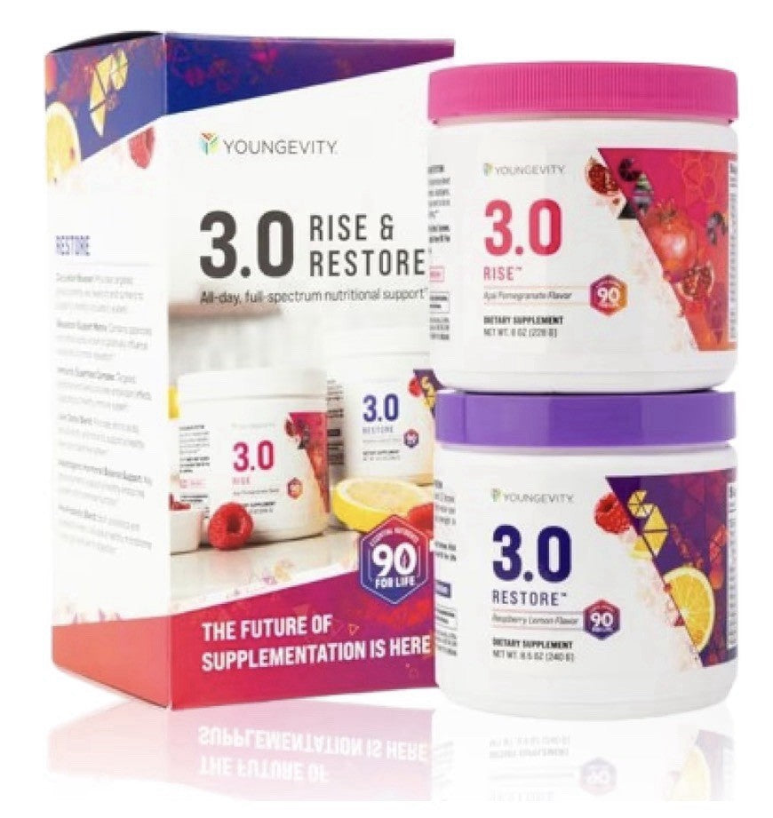 Youngevity 3.0 Rise & Restore Dual-System Supplement For Day & Night