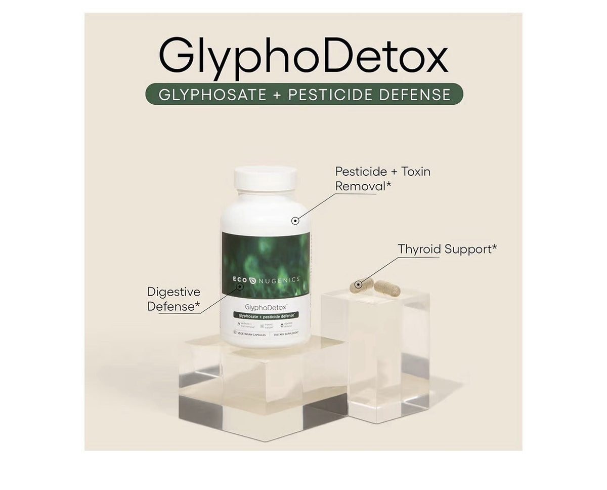 EcoNugenics GlyphoDetox Supplement Cleanse Glyphosate Pesticides Defense 60 Caps