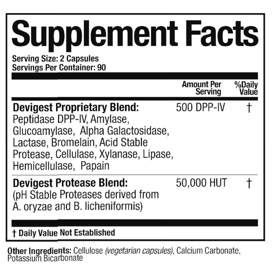 Arthur Andrew Medical Devigest ADS Advanced Digestive Gas Bloating Support 180ca