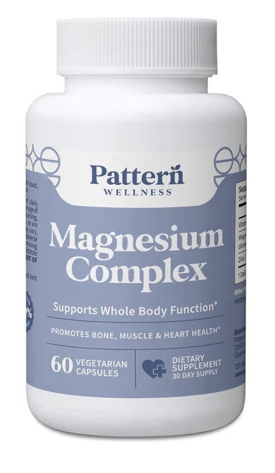 2Pack Pattern Wellness Magnesium Complex Support Whole Body Function Muscle Bone