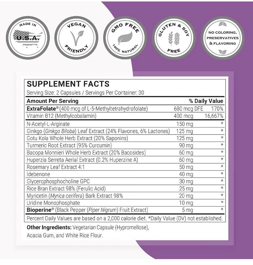 Supersmart Neurex Dietary Supplement 60 Vegetarian Capsules
