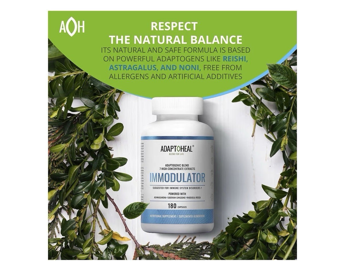 ADAPTOHEAL Immodulator Adaptogenic Supplement for Well Being Immune Support 180c