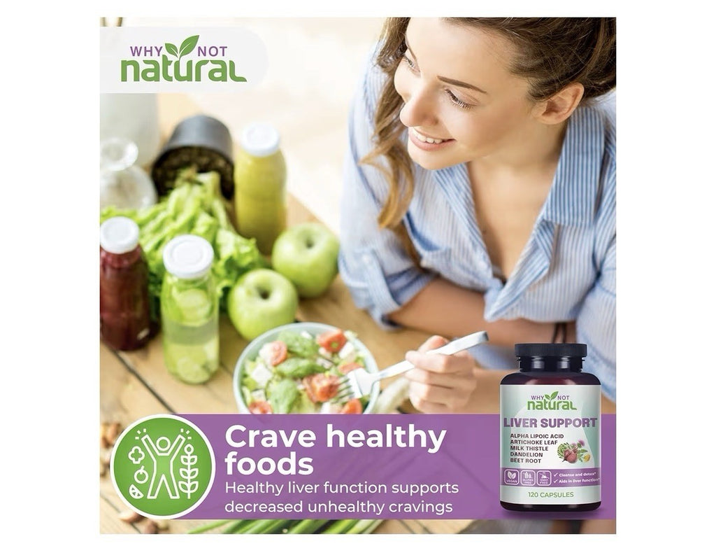 Why Not Natural Liver Support Detox Cleanse 5in1 Liver Health Supplement 120Caps