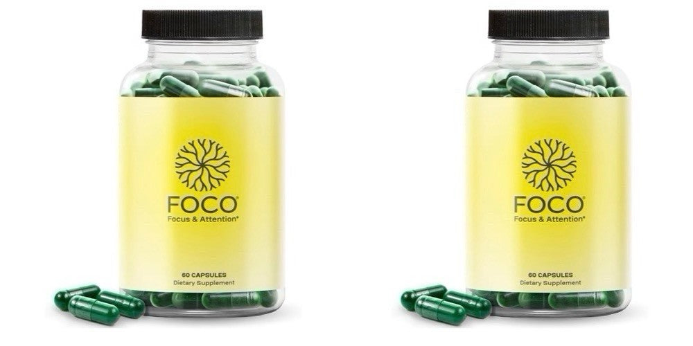 FOCO Focus & Attention Natural Supplement for Teens & Adults 2 Pack