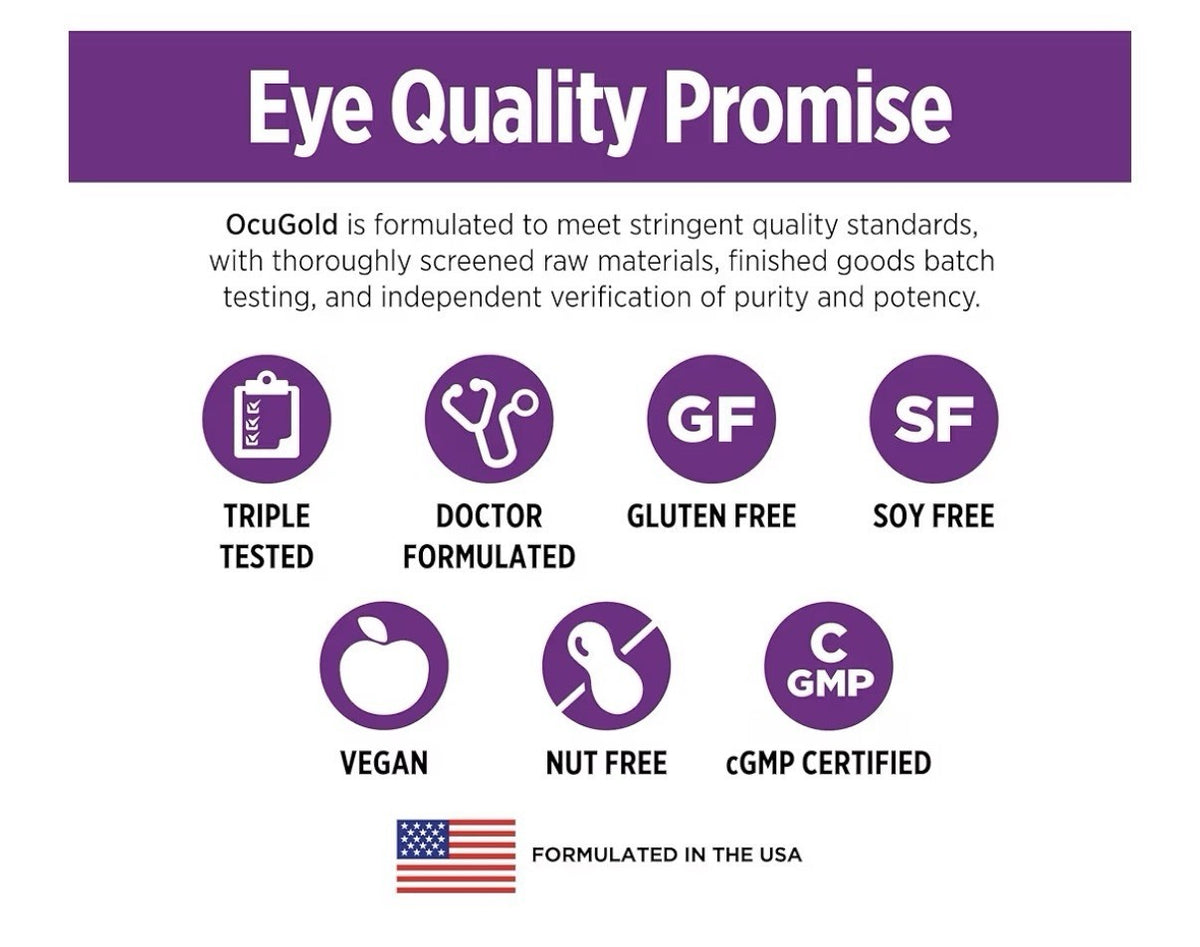 Doctor’s Preferred OcuGold Eye Vitamins Macular Health Sharper Vision 30capsules