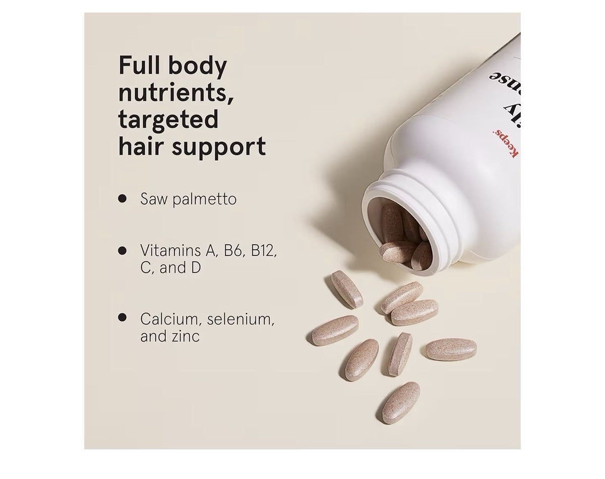 Keeps Daily Hair Supplement Hair Loss Support Saw Palmetto Healthy Hair 180 Tabs