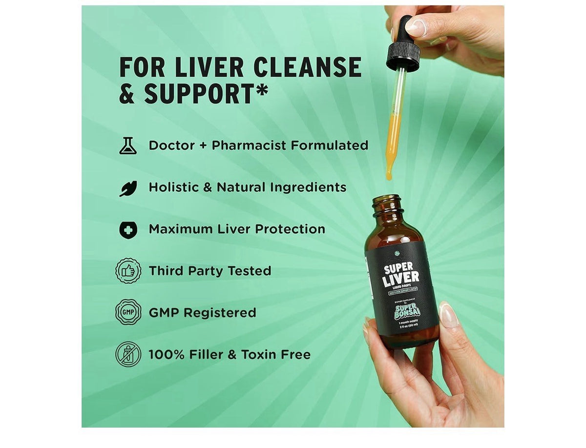 2Pack SuperBonsai Super Support Liver Liquid Detox Natural Cleanse Repair Aid