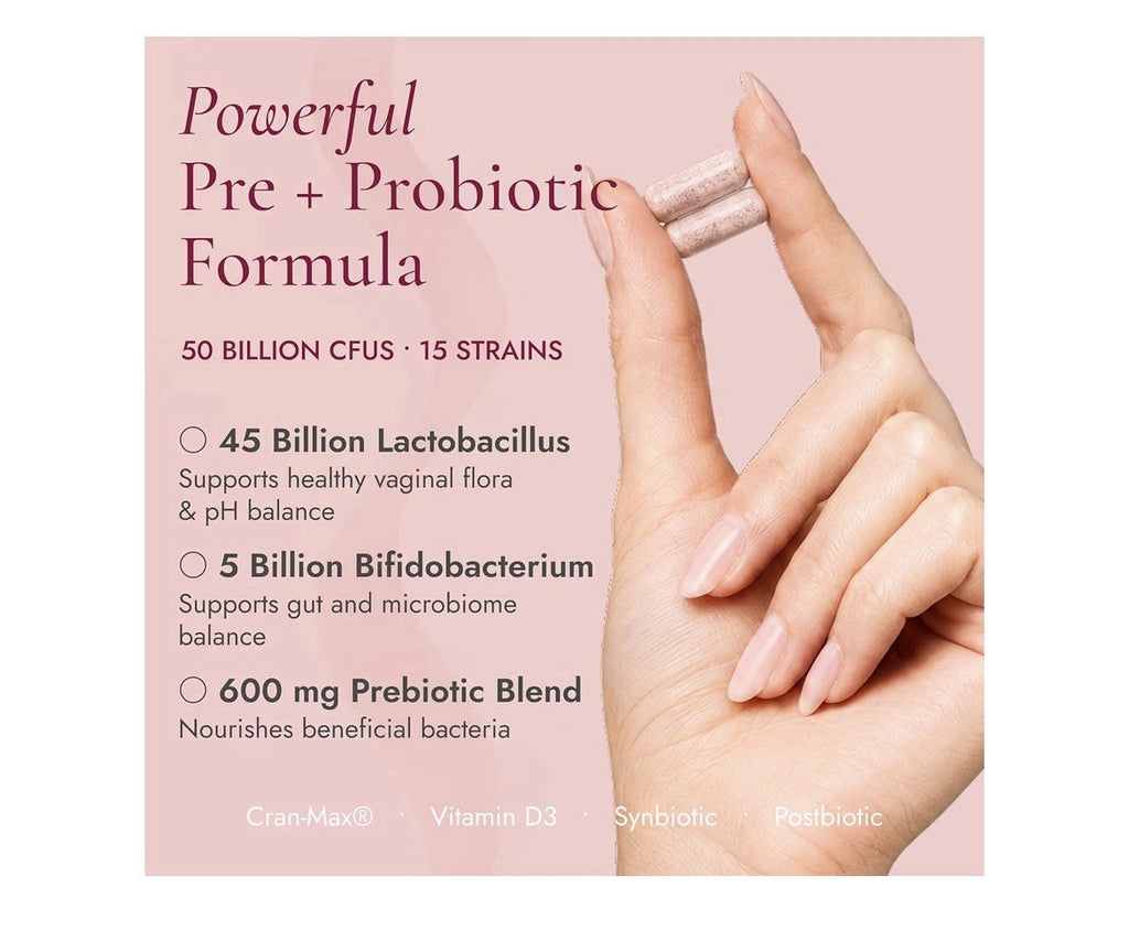 With Meraki Co with Clarity Vaginal Pre Probiotic Urinary Bladder Kidney Support