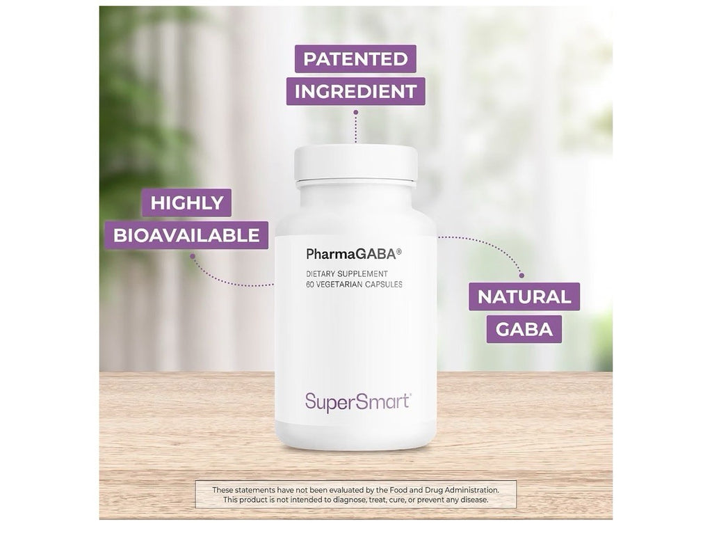 Supersmart Pharma GABA 125mg per Day Patented 60 Vegetarian Capsules