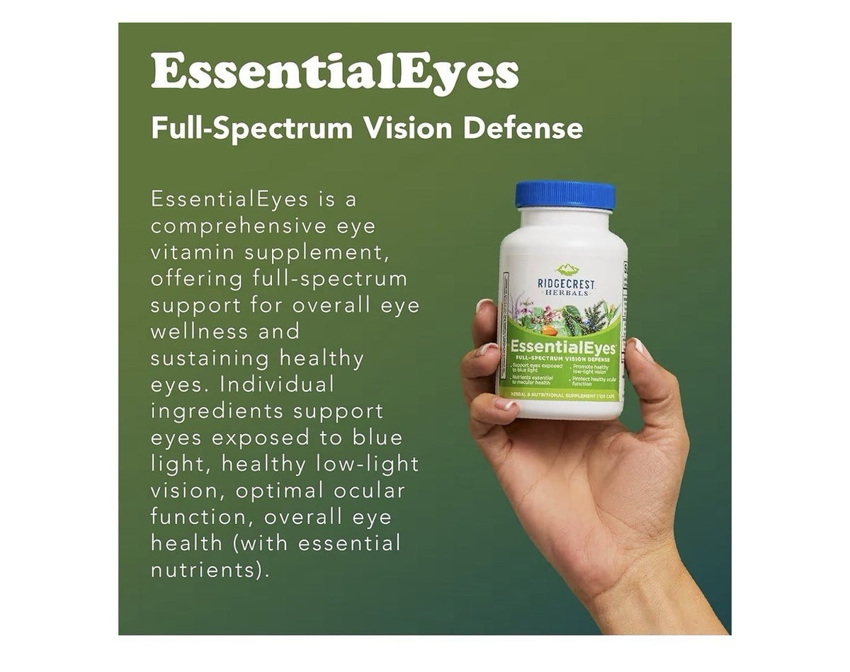 Ridgecrest Herbals EssentialEyes Natural Vitamin Supplement Vision Health 120cap