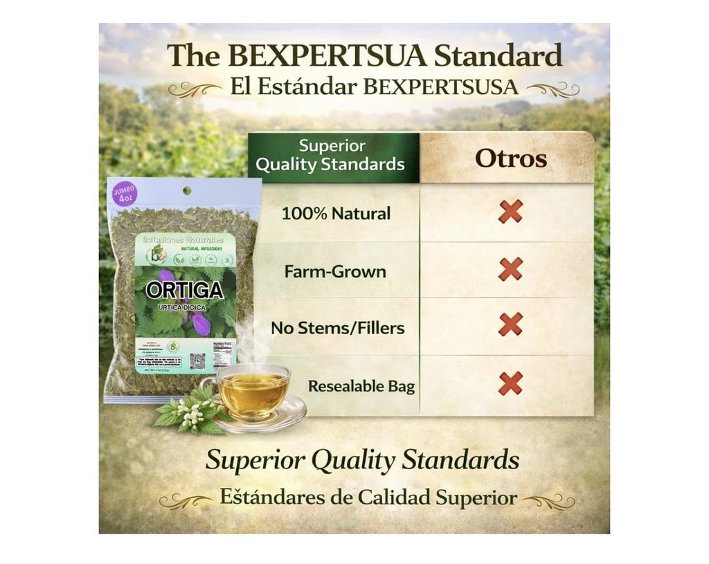 B-Experts Ortiga Herbal Tea Natural URTICA DIOICA Dried Loose Leaf 4 oz