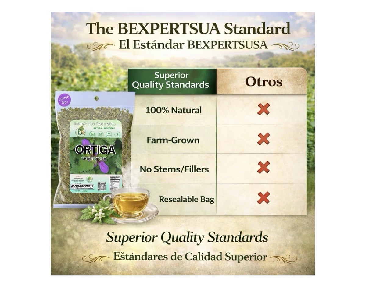 B-Experts Ortiga Herbal Tea Natural URTICA DIOICA Dried Loose Leaf 4 oz