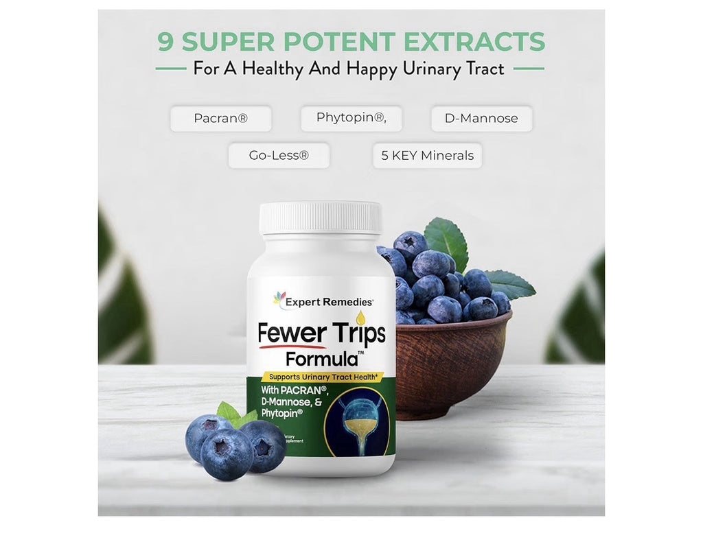Expert Remedies Fewer Trips Formula Urinary Tract Bladder Support for Women &Men