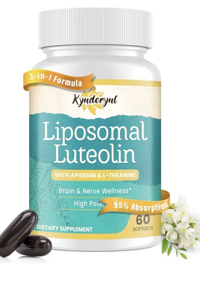 2 Pack Kynderynl Liposomal Luteolin 200mg Supplement Brain Nerve Wellness