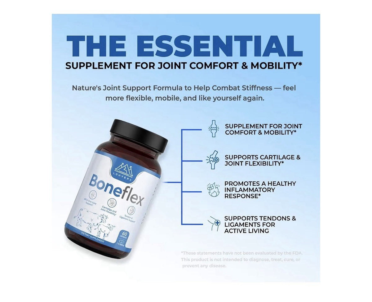 Lonvera Boneflex Joint Cartialige Tendon Ligament Support All In One 60 Capsules