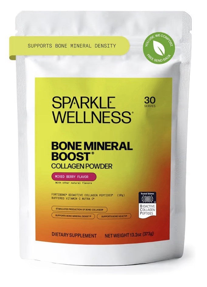 Sparkle Wellness Bone Mineral Boost Collagen Powder Bone Health Mixed Berry