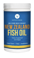 Antler Farms New Zealand Fish Oil 100% Pure Wold Caught from Deep Ocean 120sgel