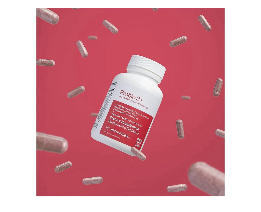Immunotec PROBIO 3+ with Cranberry 7 Probiotic Strains Antioxidant 30 Caps