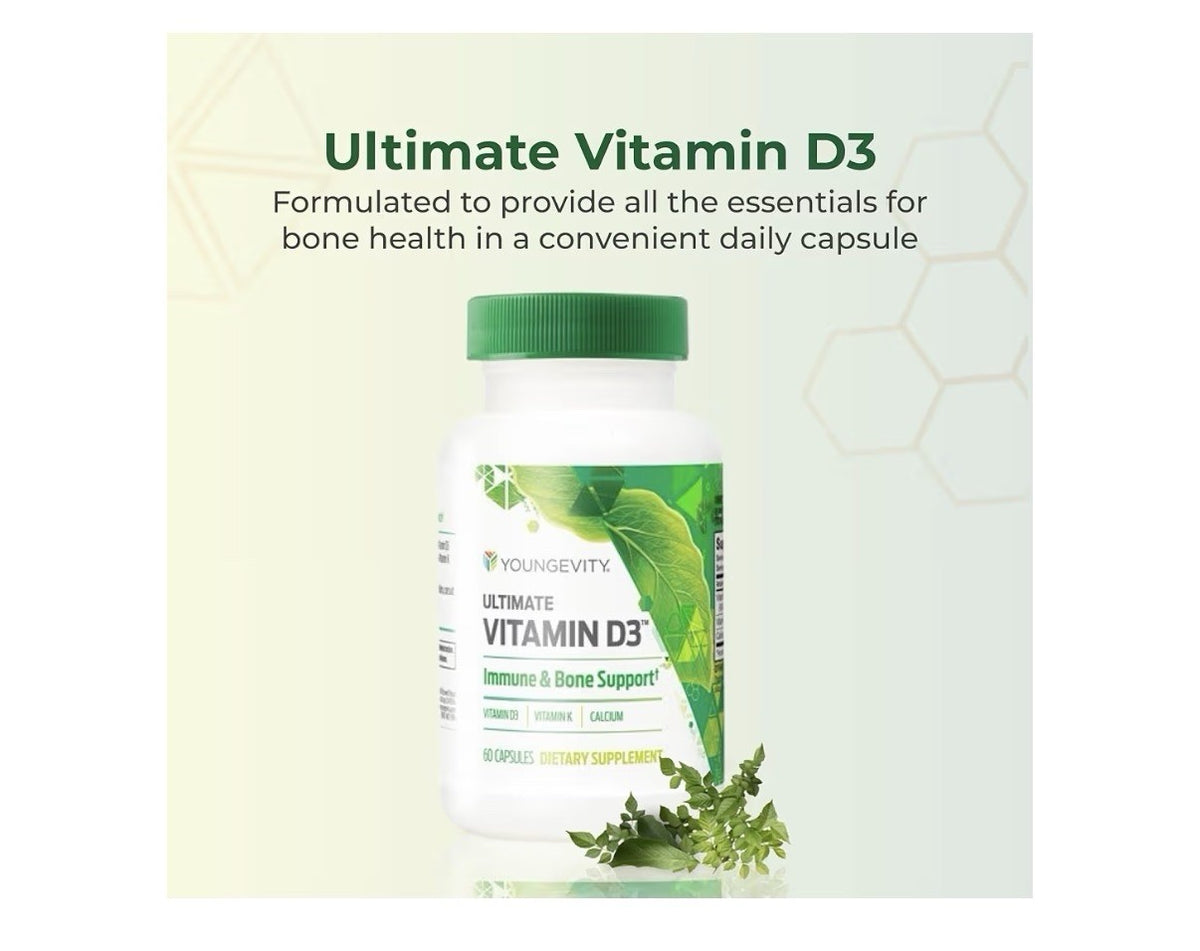 Youngevity Ultimate Vitamin D3 Immune Bone Support With Vitamin K Calcium 60caps