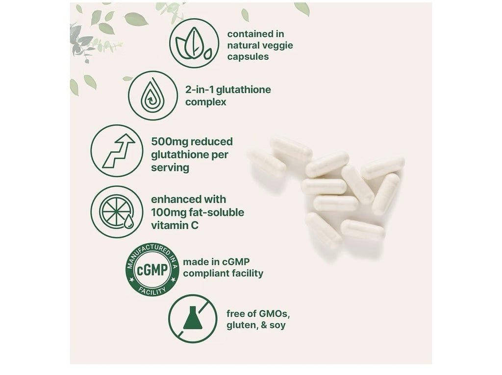 Micro Ingredients Glutathione 500mg Per Serving Clean Ingredients 240 Capsules