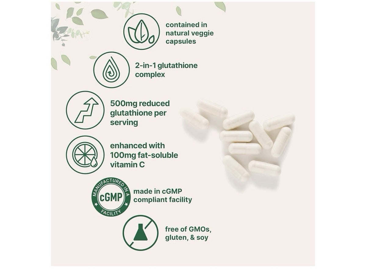 Micro Ingredients Glutathione 500mg Per Serving Clean Ingredients 240 Capsules