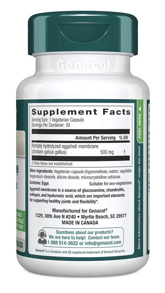 Genacol Ovoflex Eggshell Membrane Healthy Joint Comfort Flexibility 30 Capsules