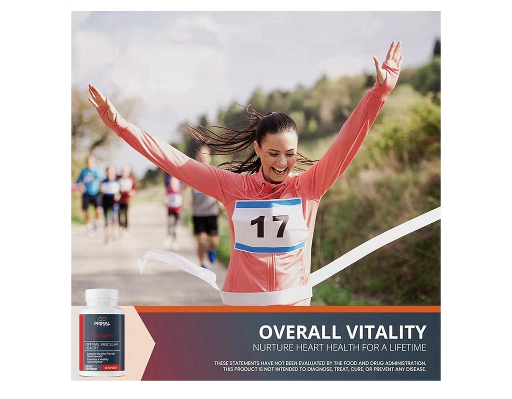 Primal Labs HeartZest Optimal Vascular Health Blood Vessels Heart Health 60 Caps