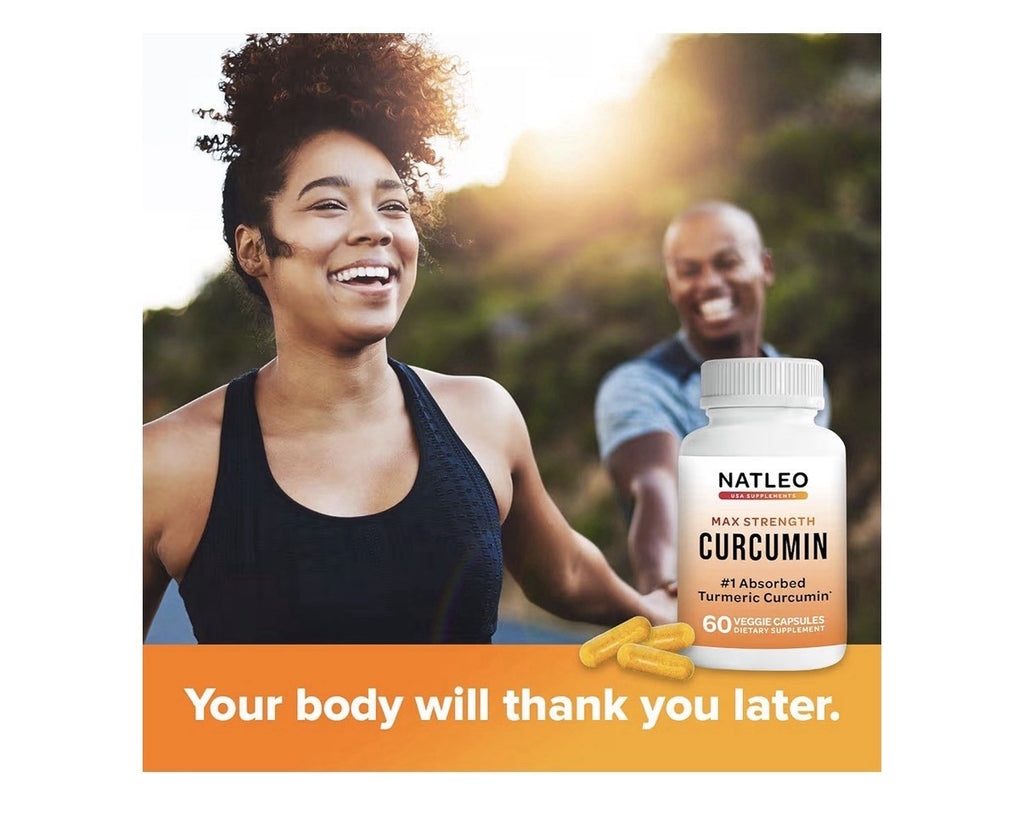 Natleo USA Supplements Theracurmin Turmeric Curcumin High Absorption 60capsules