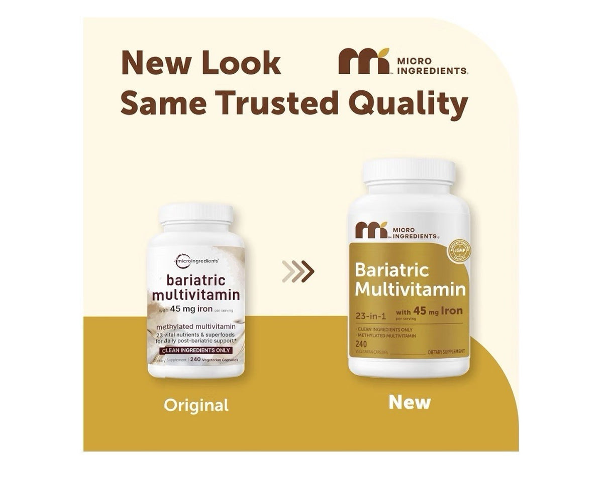 Micro Ingredients Bariatric Multivitamin Methylated with Iron 240 Capsules
