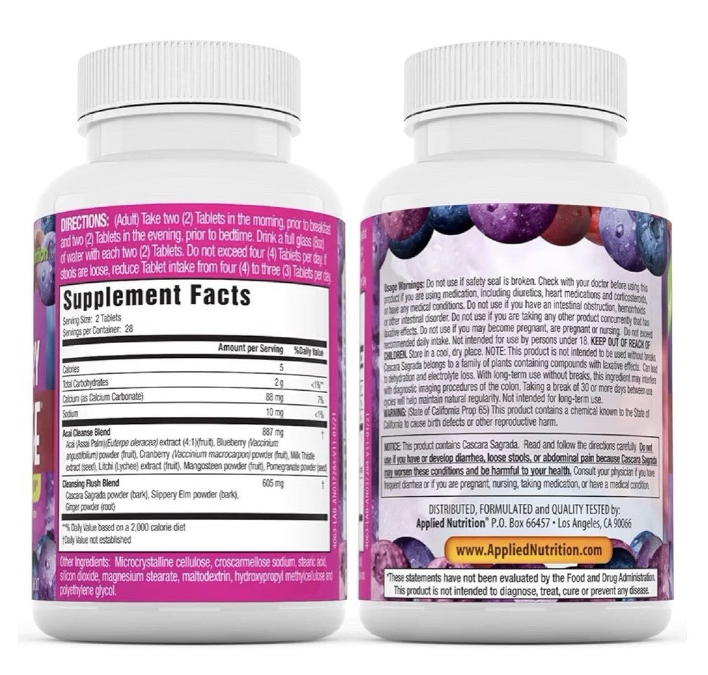Applied Nutrition 14-Day Acai Berry Cleanse Weight Loss Support Flush 3 Pack
