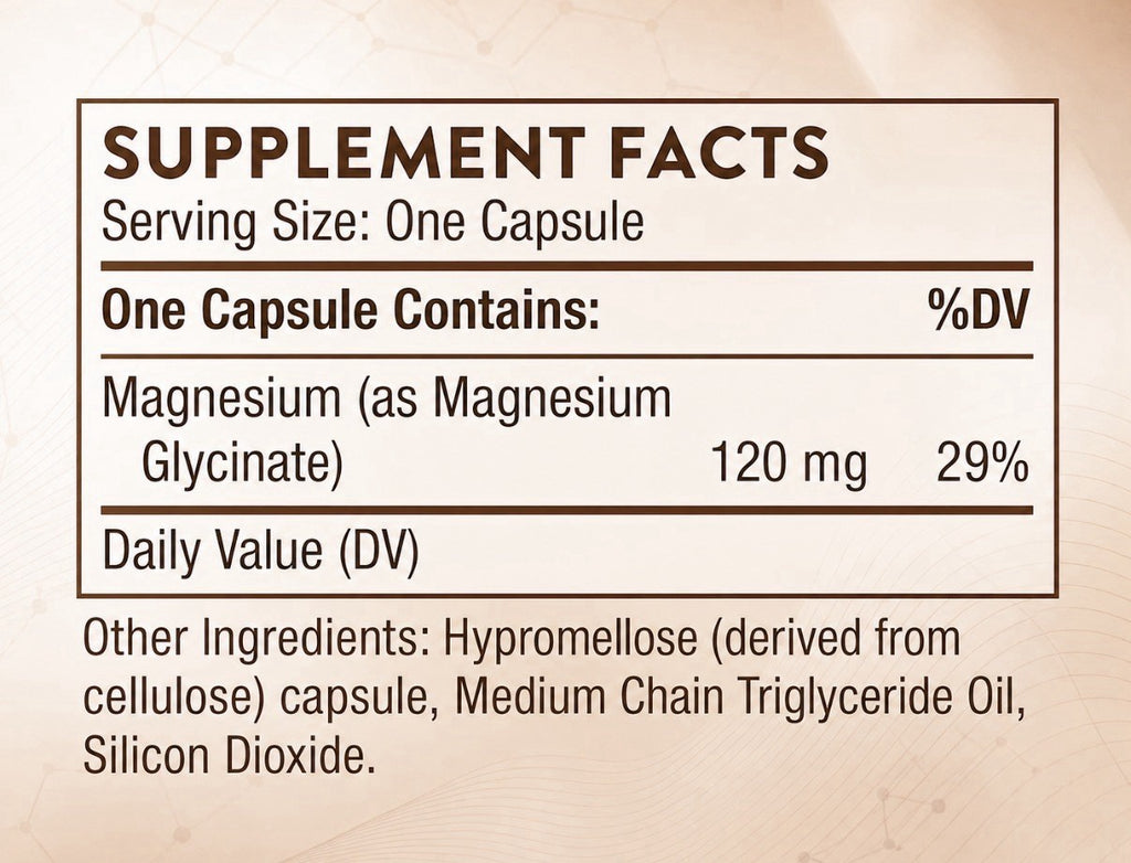 THORNE Magnesium Glycinate Chelated For High Absorption 180 Capsules Supplement