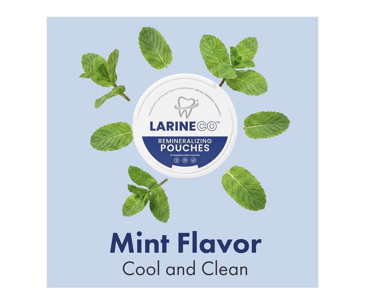 Larineco REMINERALIZING POUCHES Xylitol Oral Care Mint Flavor 2 Pack