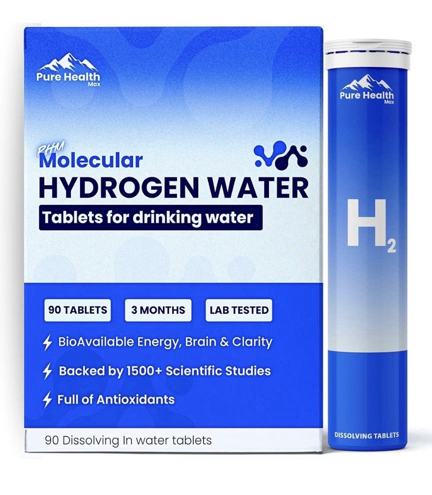 Pure Health Max Hydrogen Water Tablets for Drinking Water H2 Molecular 90Tablets
