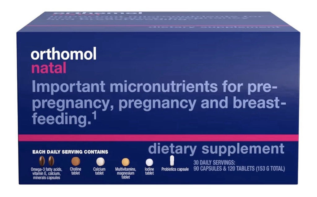 Orthomol Natal Supports Health for Pre-Pregnancy Breastfeeding 30 Daily Servings