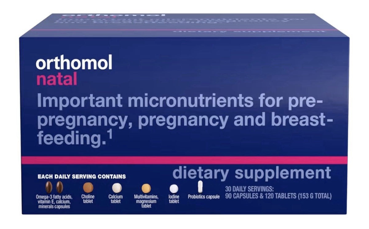 Orthomol Natal Supports Health for Pre-Pregnancy Breastfeeding 30 Daily Servings