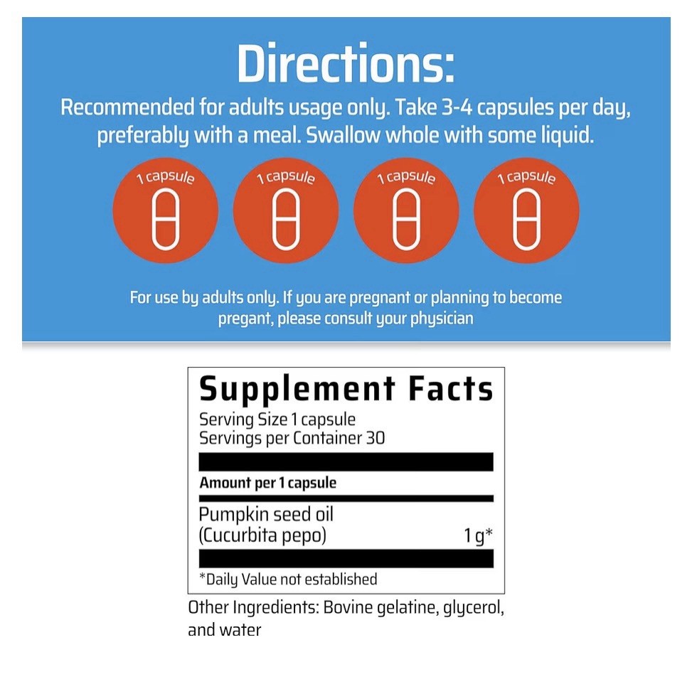 Sanhelios Curbita Bladder Caps Pumpkin Seed Oil Healthy Bladder Function 30 Caps