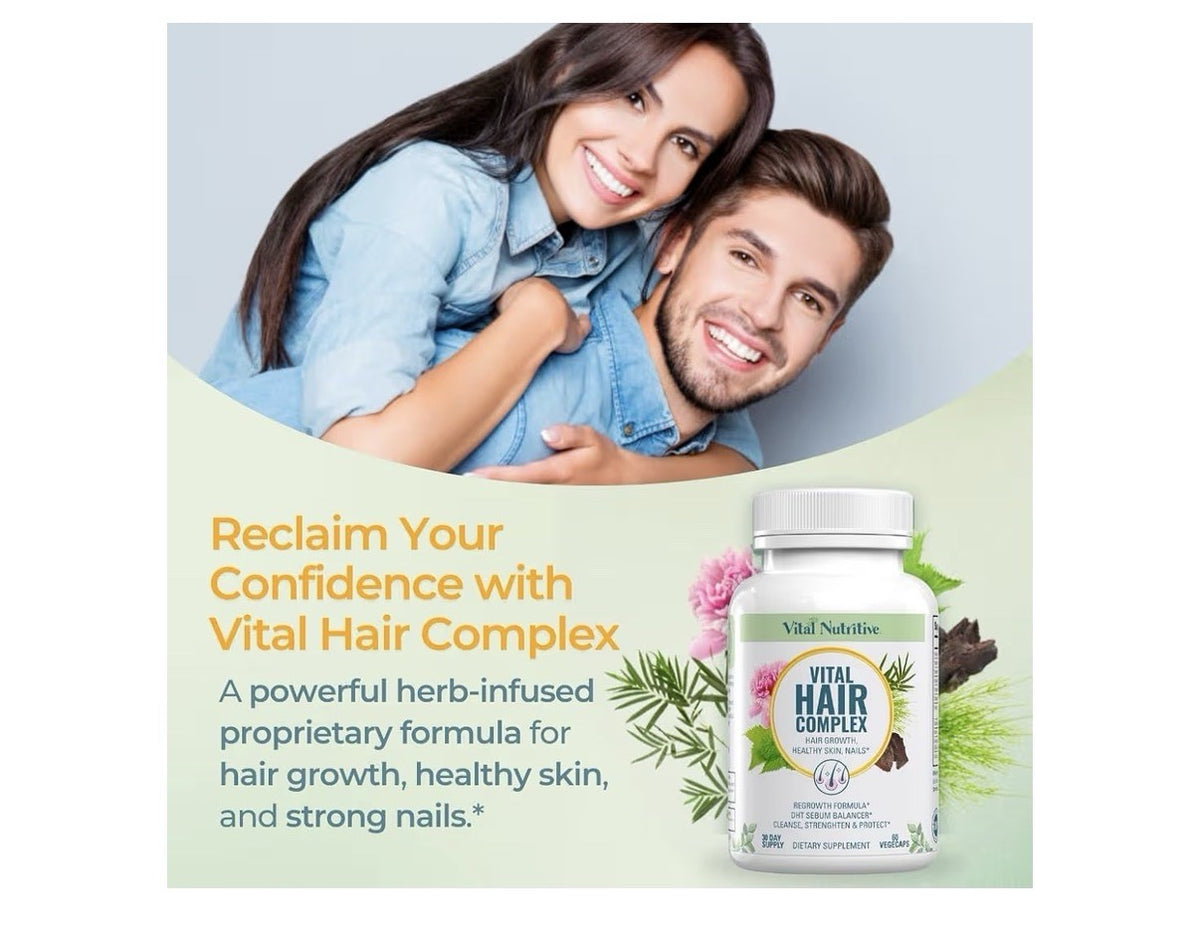 Vital Nutritive Vital Hair Complex Hair Skin Nails Health for Women & Men 60caps