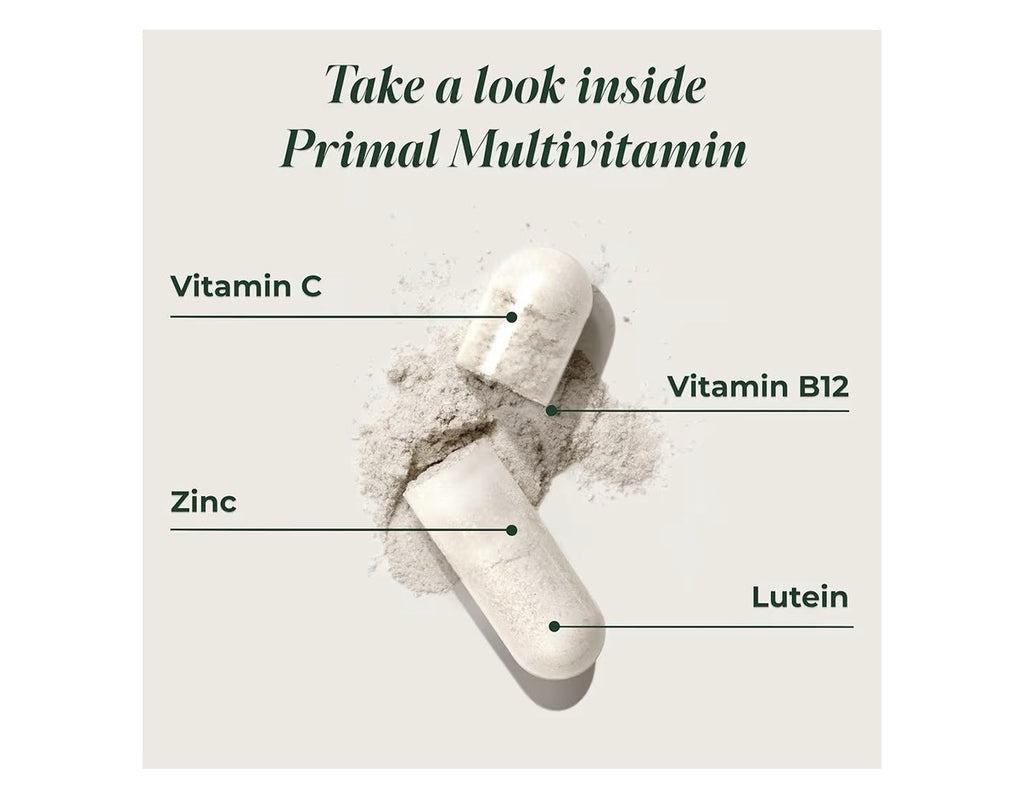 Primal Harvest Primal Multivitamin Daily Vitamin Support Energy Wellness 30 Caps