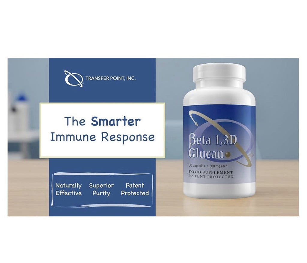Transfer Point Beta 1,3D Glucan Immune Support 500 mg Dietary Supplement 60 Caps