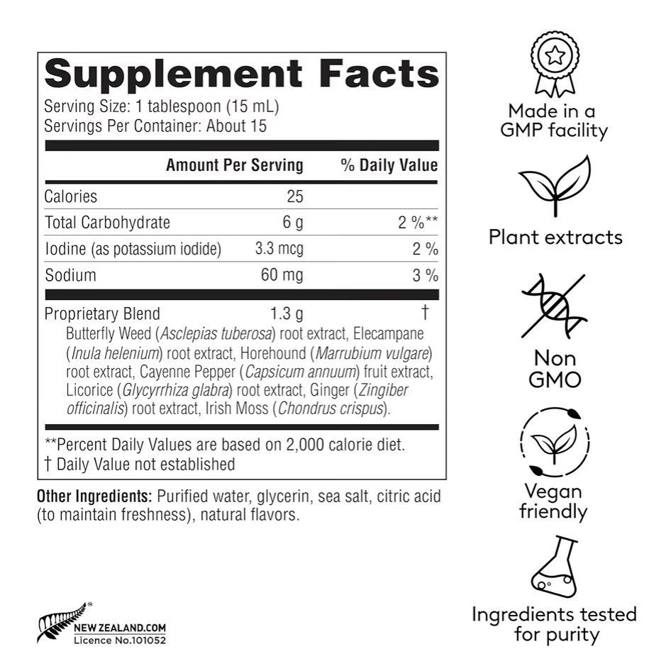 Harker Herbals Deep Lung Support Tonic Herbal Formula Respiratory Health 7.8oz