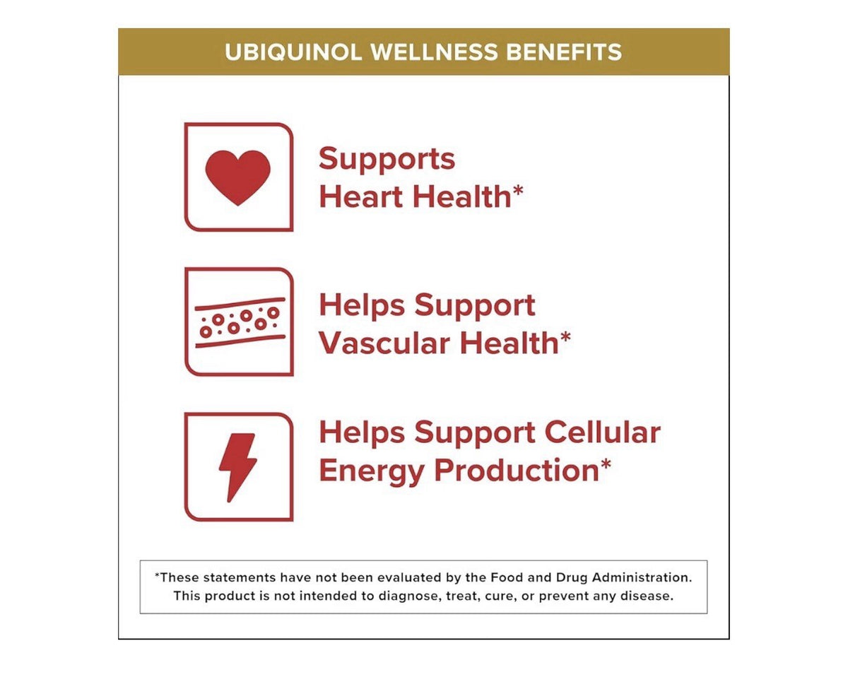 2 Pack Qunol Extra Strength Ubiquinol CoQ10 200mg Heart Vascular Health Energy