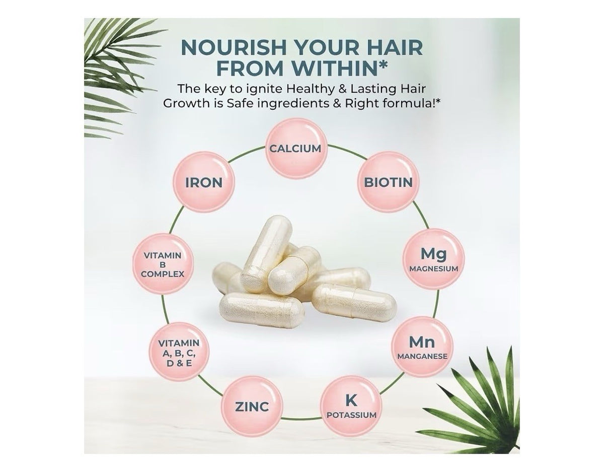 Vital Nutritive Vital Hair Complex Hair Skin Nails Health for Women & Men 120cap