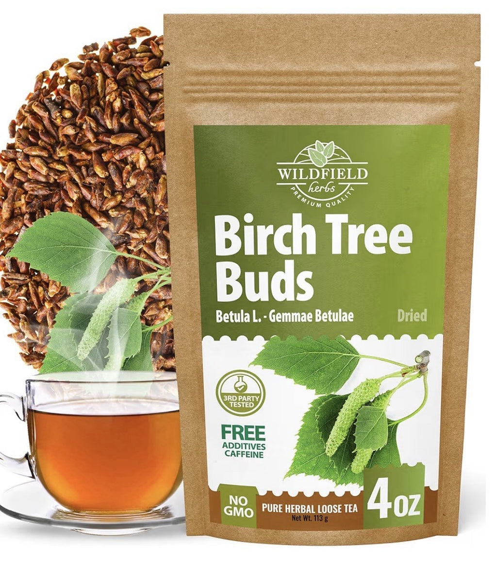 Wildfield Birch Tree Buds Herbal Tea (Betulae Gemmae) Betula Pendula Hojas 4oz