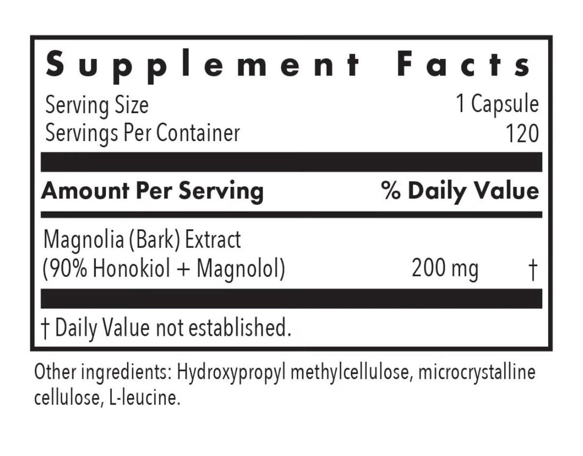 Allergy Research Group Magnolia Extract Honokiol + Magnolol Stress Calm Support