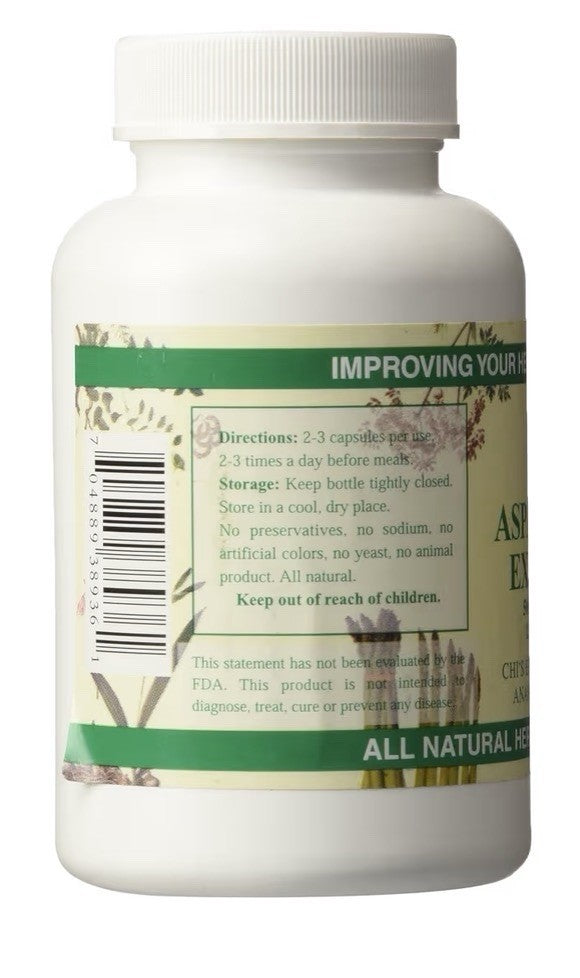 Chi's Enterprise Asparagus Extract 120 Capsules Natural Herbal Supplement
