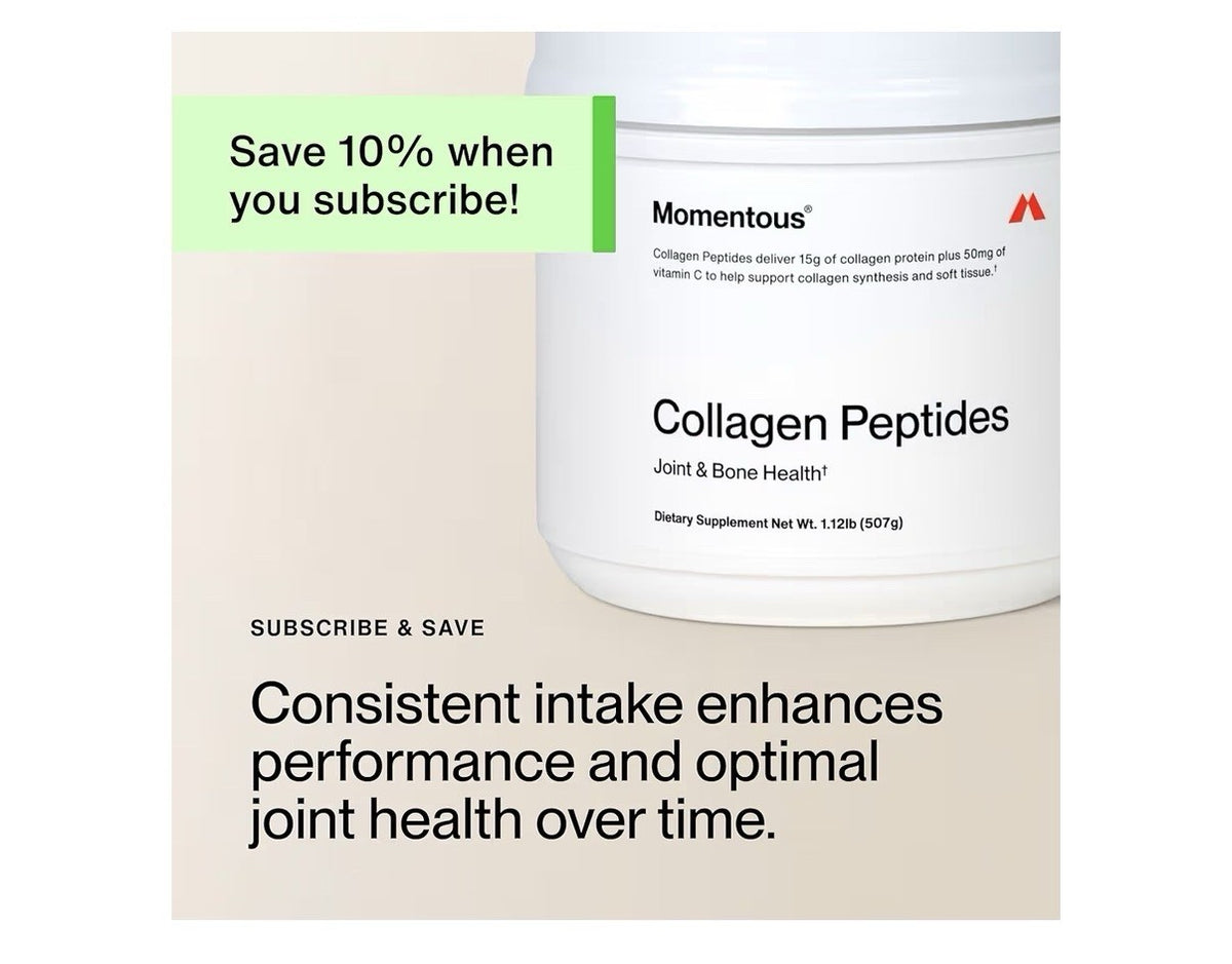 Momentous Collagen Peptides Joint & Bone Health Soft Tissue Support 507g Powder