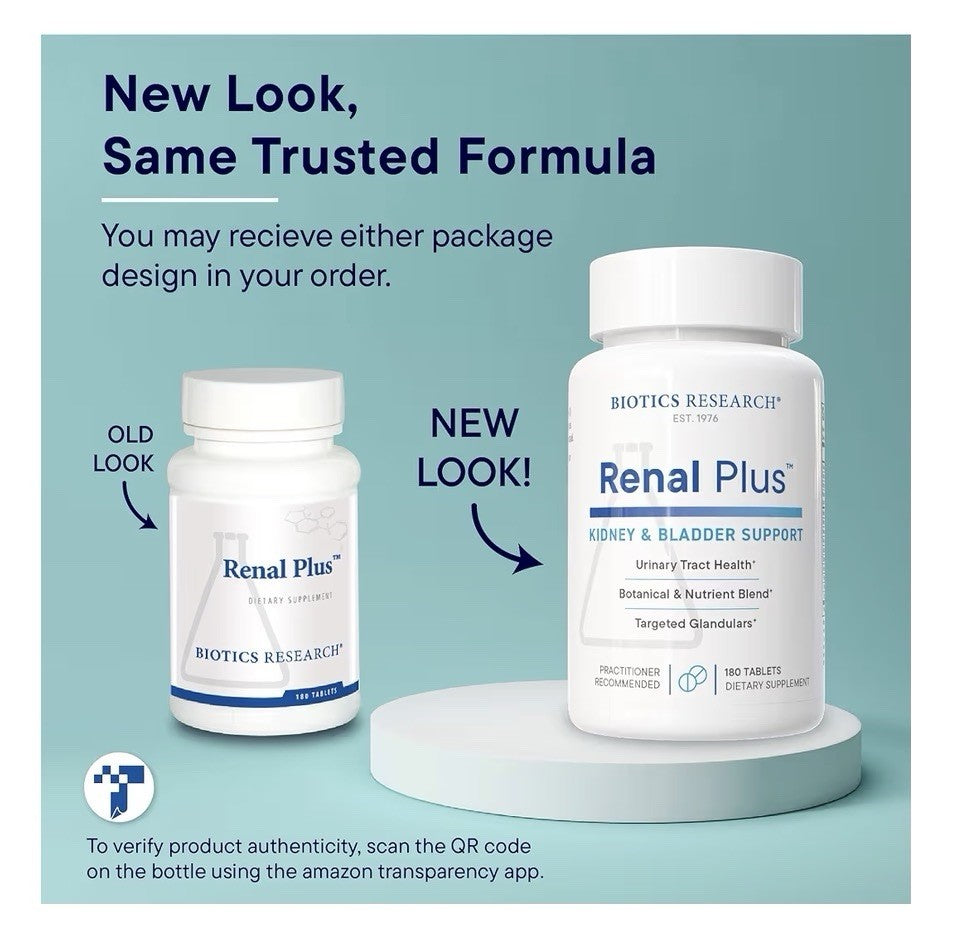 Biotics Research Renal Plus Kidney Bladder Support Botanical Support 180 Tablets